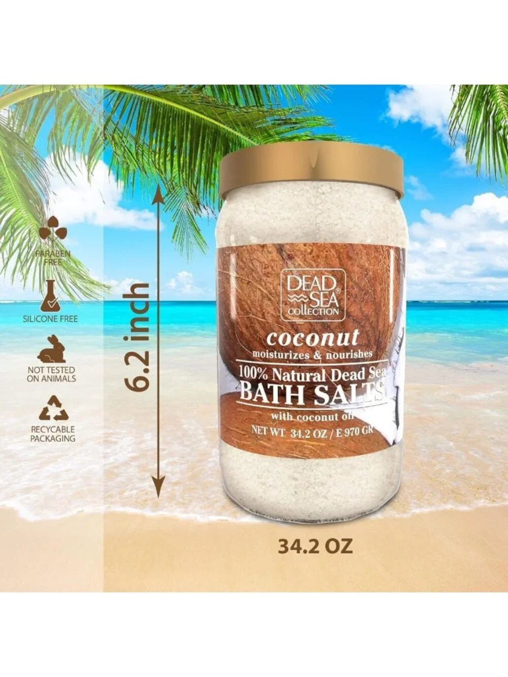 Nourishing Dead Sea Bath Salts with Coconut Oil – Soothing Skin & Muscle Relief